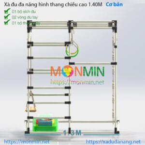 Alternative view of Xà đu đa năng hình thang chiều cao 1m4 cơ bản