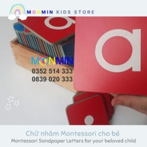 Bộ chữ nhám Tiếng Việt MONMIN (Montessori Sandpaper Letters)