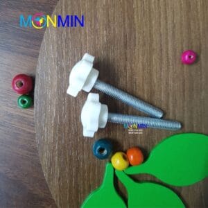 Núm khóa vặn bulong đầu nhựa - Khung giá chữ A M6 x 45 mm